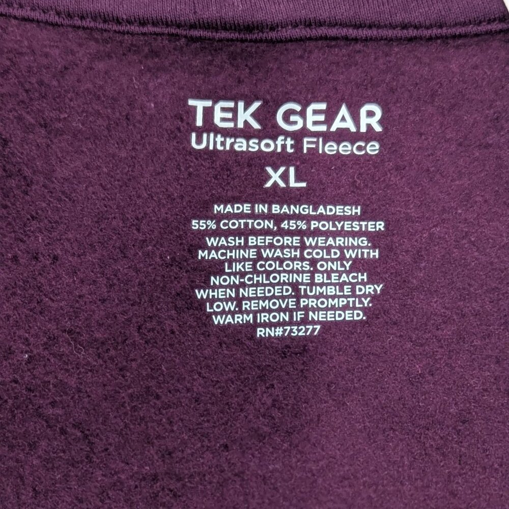 Tek Gear UltraSoft Fleece Long Cardigan XL Plum NWT Open Front Cozy Lounge Layer - Picture 3 of 5